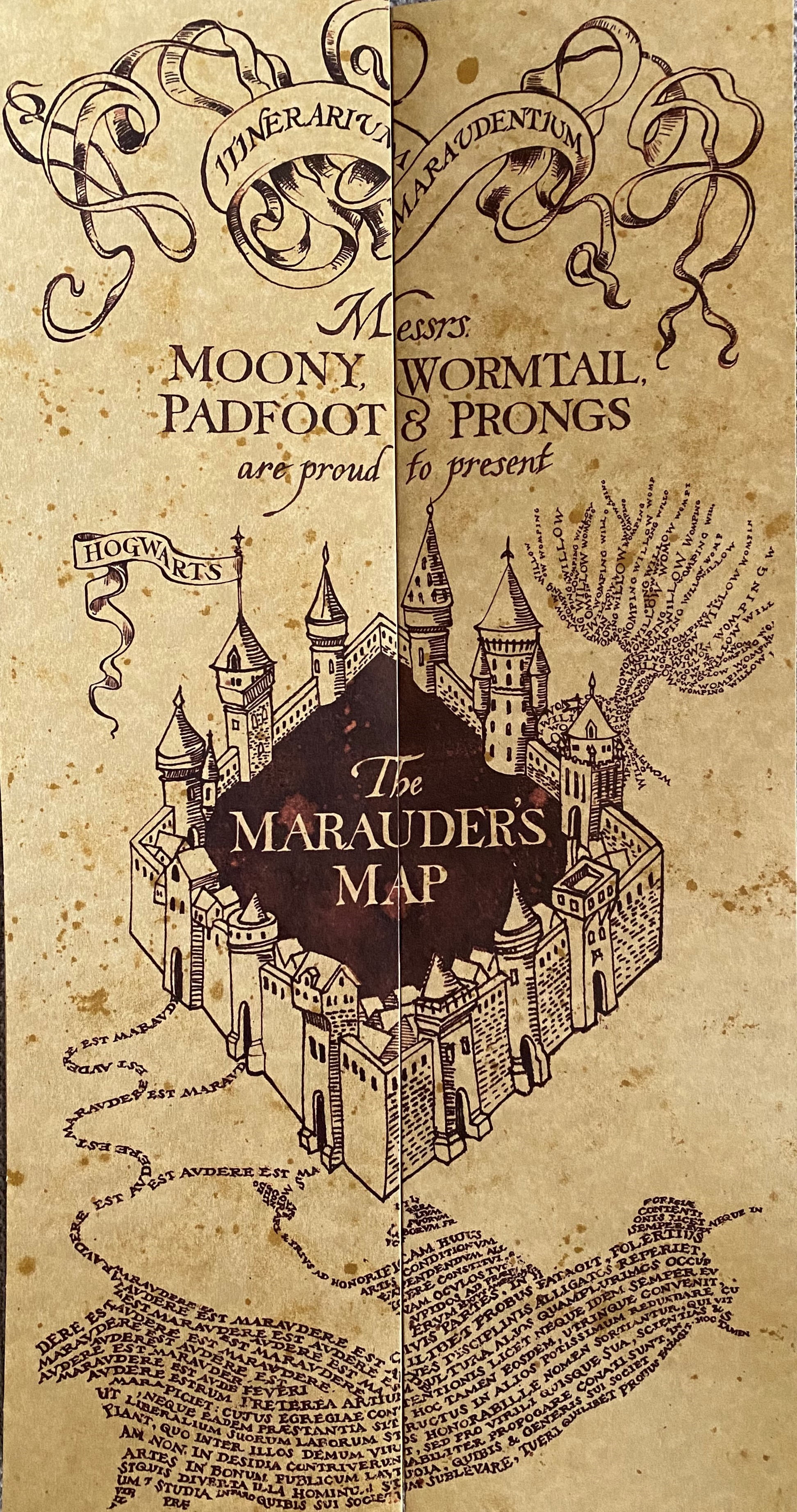 La carte du Maraudeur de la saga Harry Potter – Master Géographies
